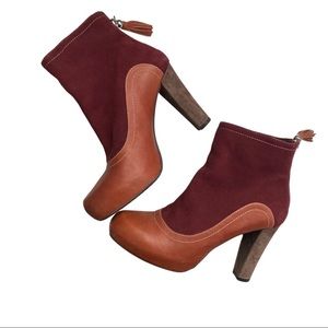 HUSH PUPPIES leather and suede booties 7